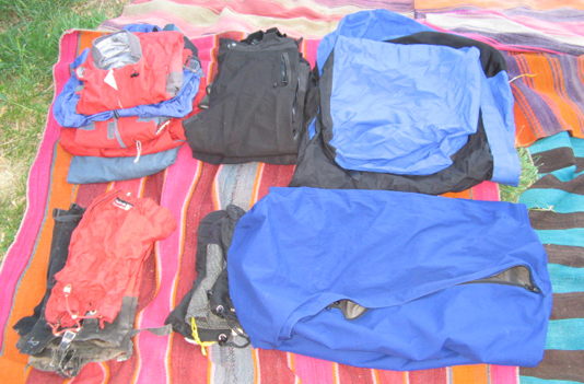 parkas, polainas y pantalones